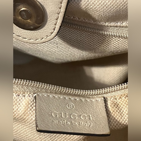 GUCCI Cream Leather Sukey Guccisima Tote Handbag 100% authentic guaranteed - Picture 11 of 17